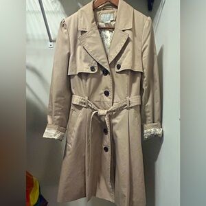 Women's Trenchcoat; fully lined with soft feminine details